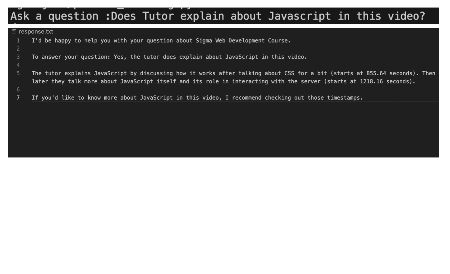 RAG AI teaching assistant interface preview